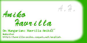 aniko havrilla business card